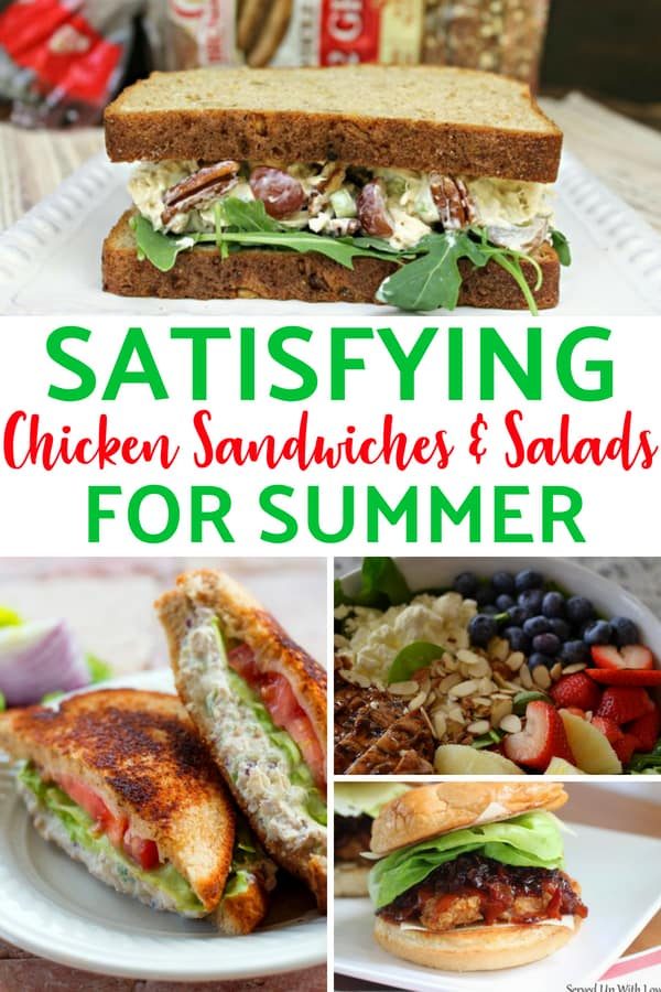 15 Chicken Sandwiches or Salads