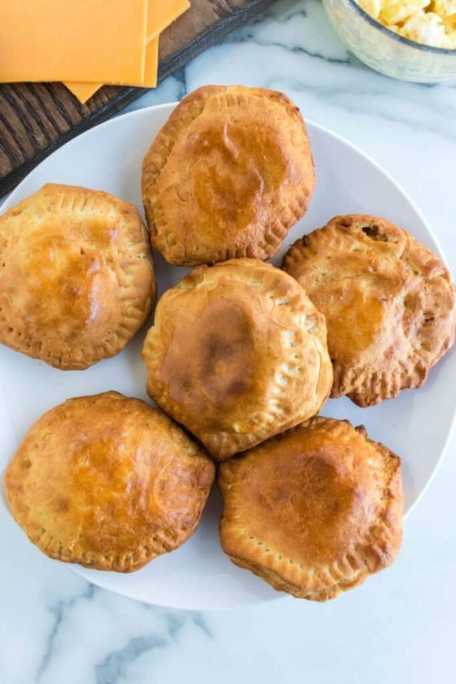 Air Fryer Breakfast Bombs spread out on table on counter 