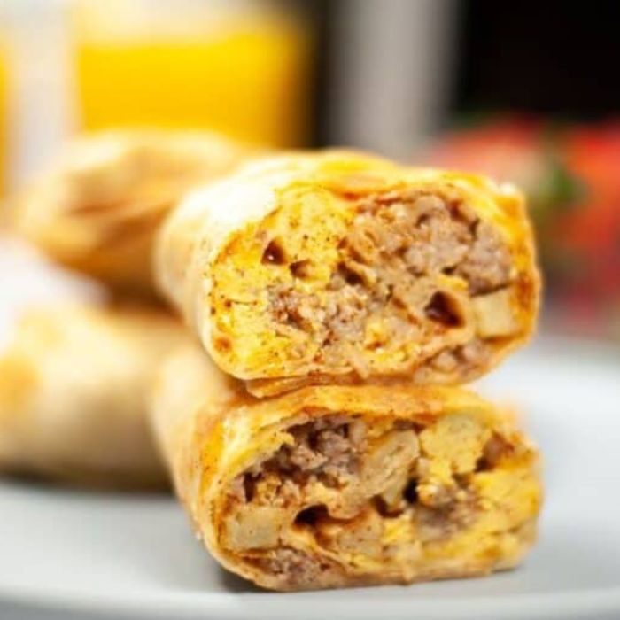 Air Fryer Breakfast Chimichangas