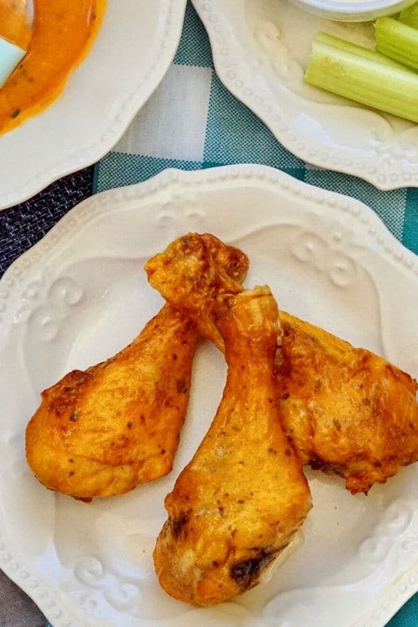 Air Fryer Chicken Drumsticks Buffalo Chicken Style