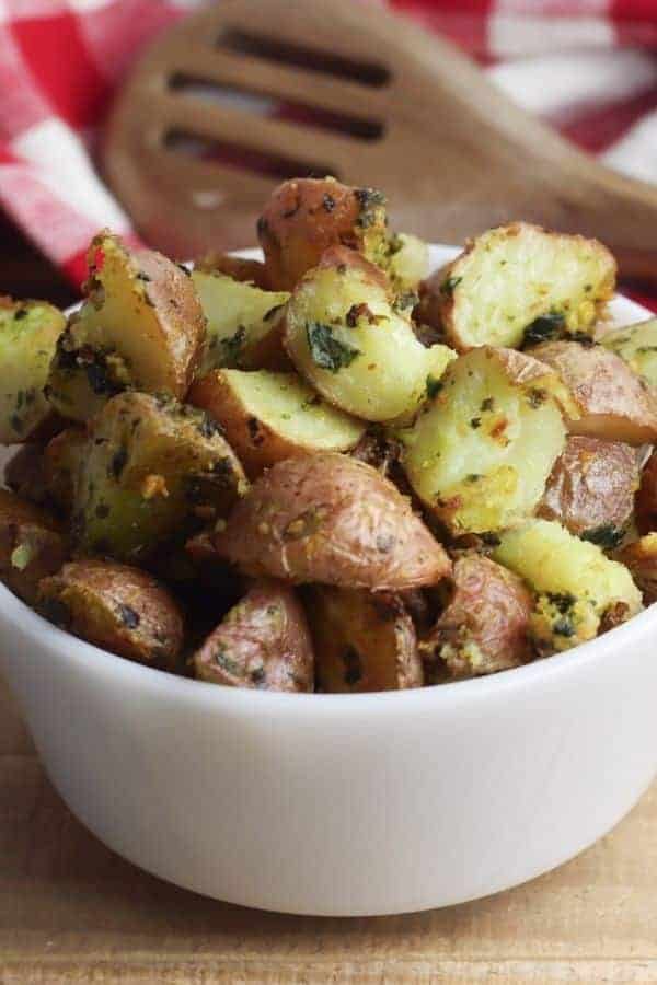 Instant Pot Duo Crisp Air Fryer Roasted Potatoes and Pesto