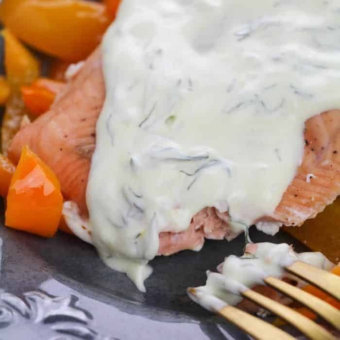 Instant Pot Duo Crisp Air Fryer Salmon, plus dill sauce, low carb