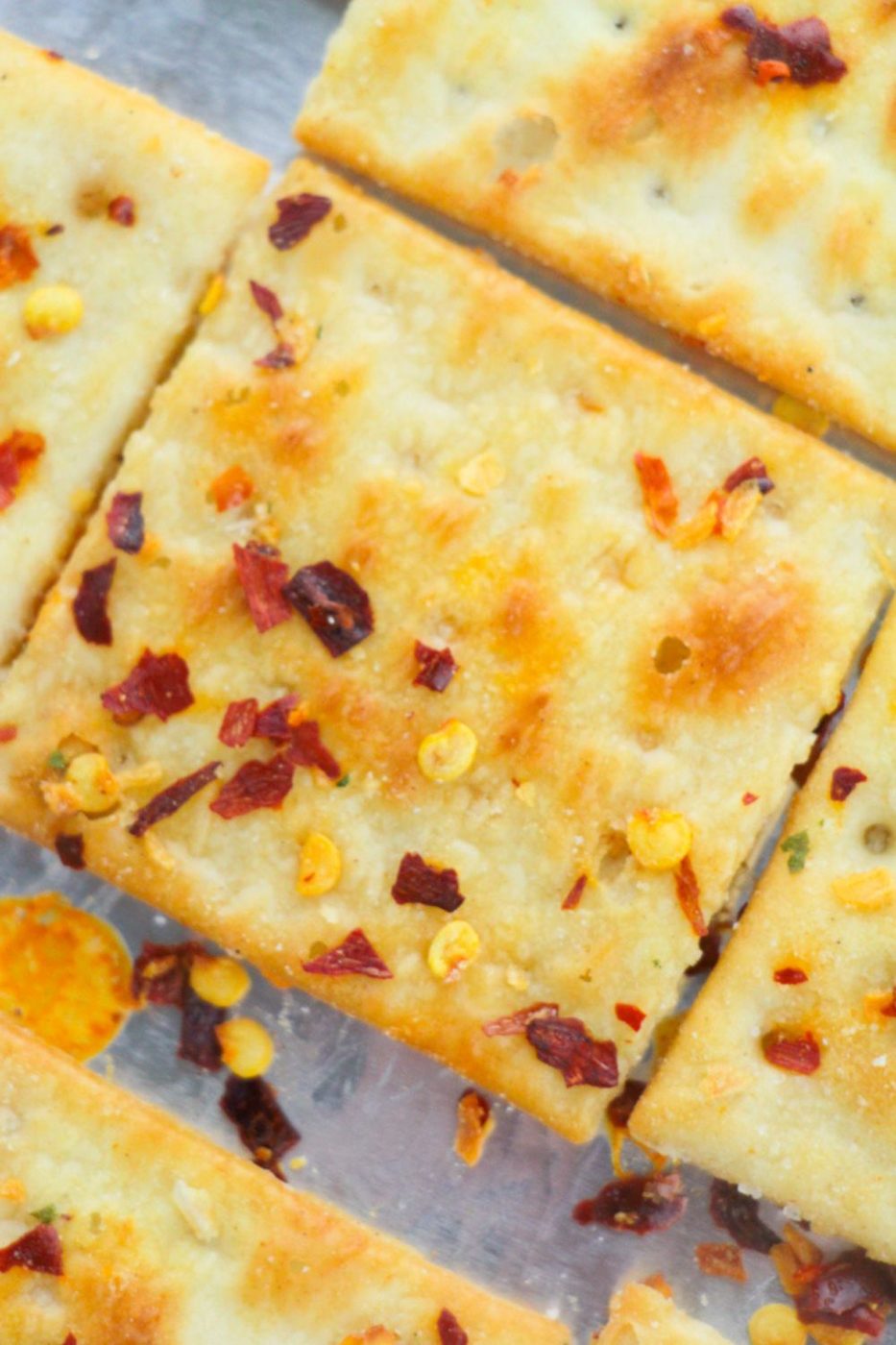 Alabama Heat Crackers on a foil lined baking tray 