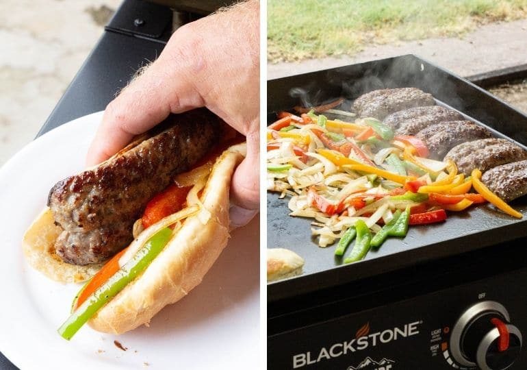 Blackstone Brats and Peppers and Onions