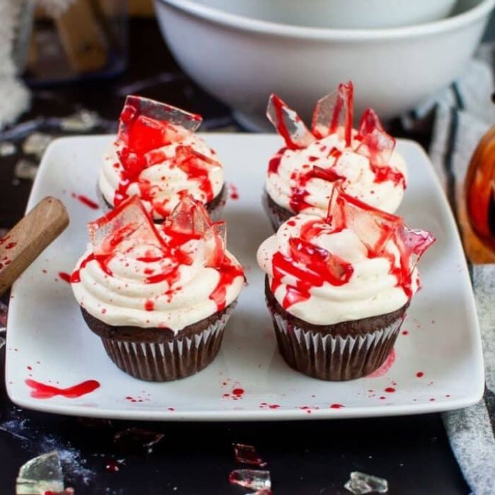 Bloody Cupcakes For Halloween