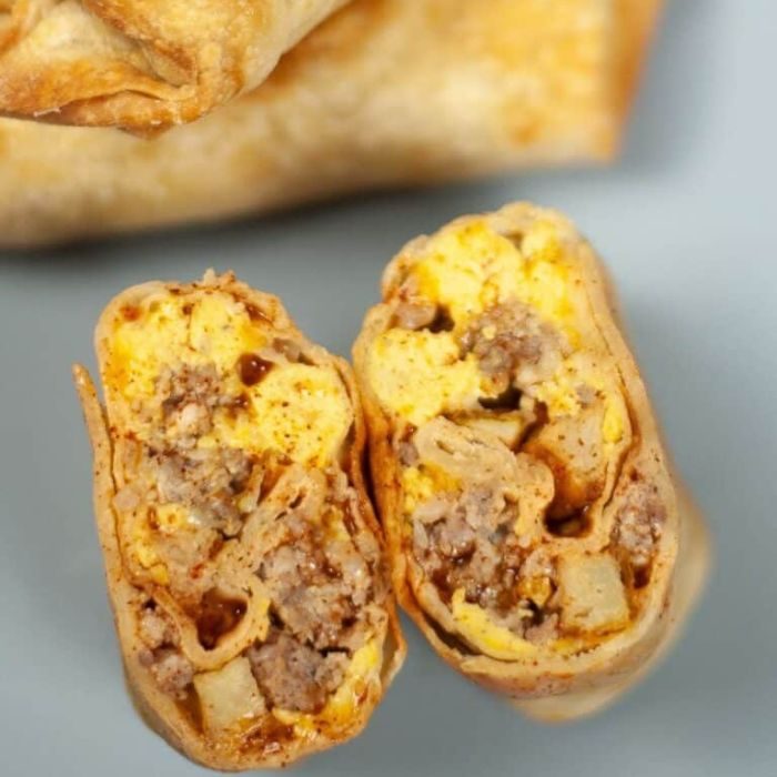 Breakfast Chimichangas, air fryer or skillet