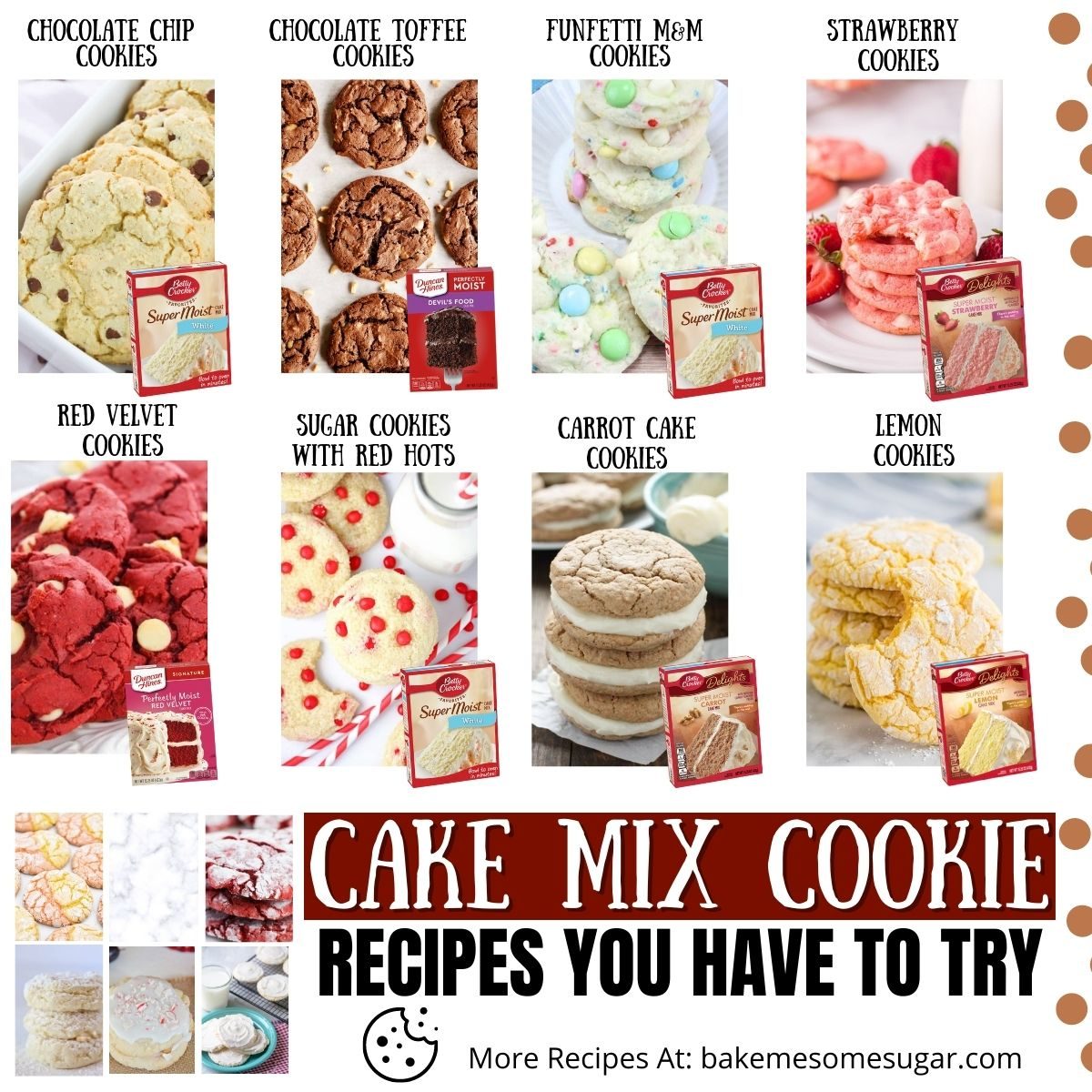 List Of Cake Mix Cookie Recipes