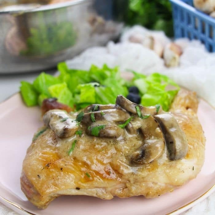 Chicken Leg Quarters, plus mushrooms