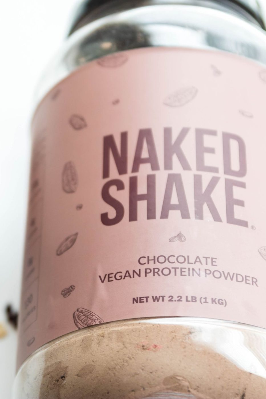naked shake laying on counter