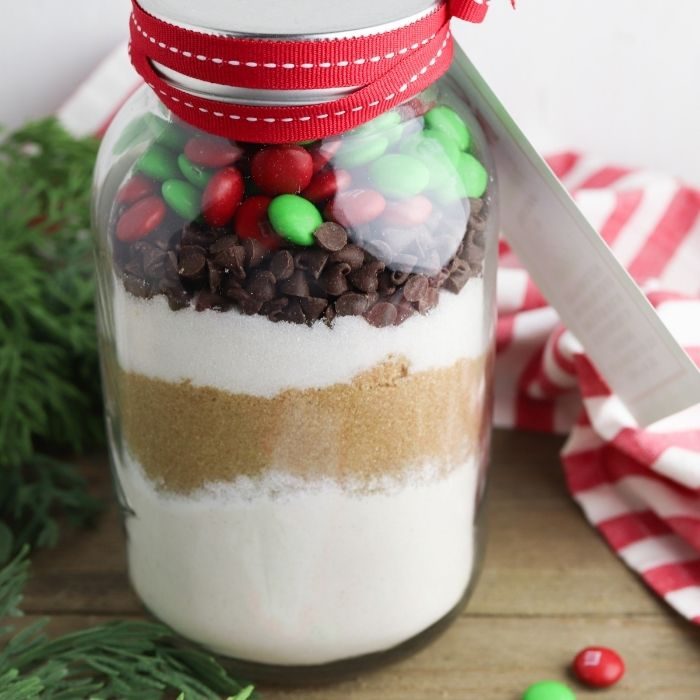Christmas M&M Cookie Mix In A Jar