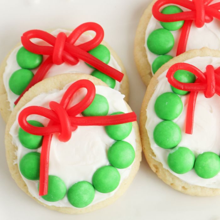 Christmas Wreath Sugar Cookies