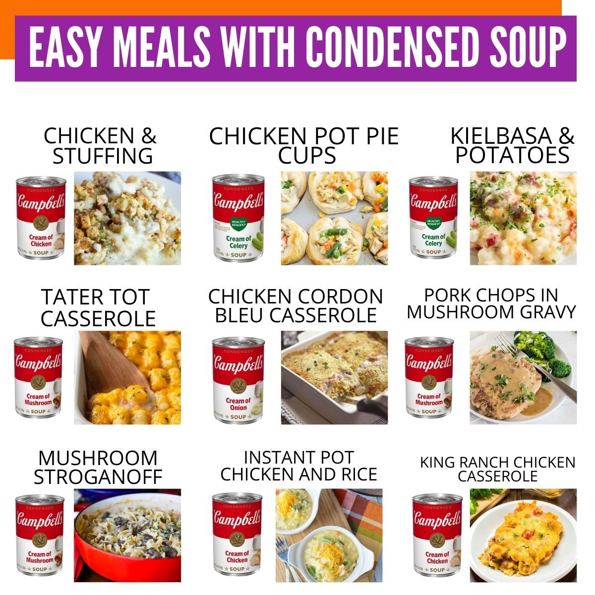 25 Lazy Day Meals That Start, plus condensed canned soup
