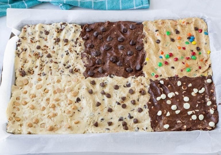 6 cookies in 1 sheet pan 
