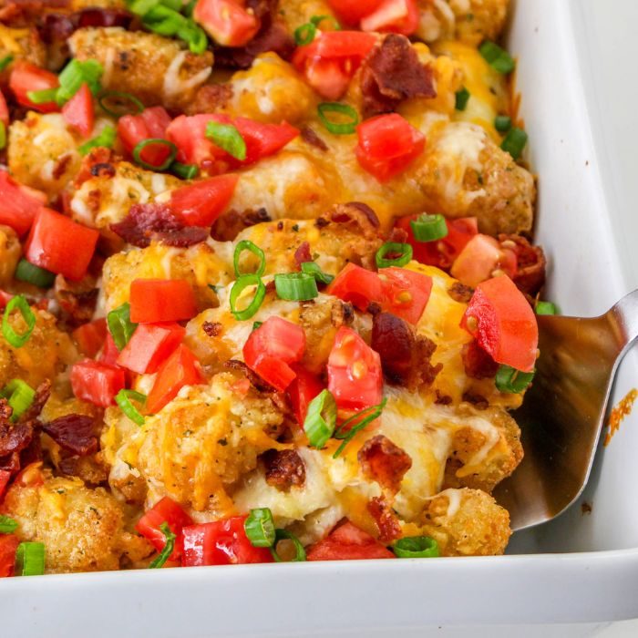 Crack Chicken Tater Tot Casserole and Bacon