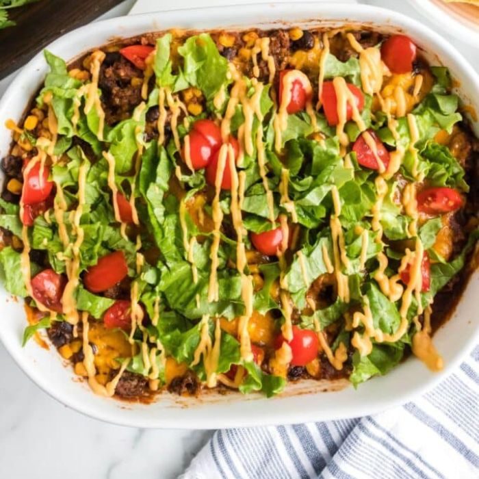 Layered Beef Enchilada Casserole