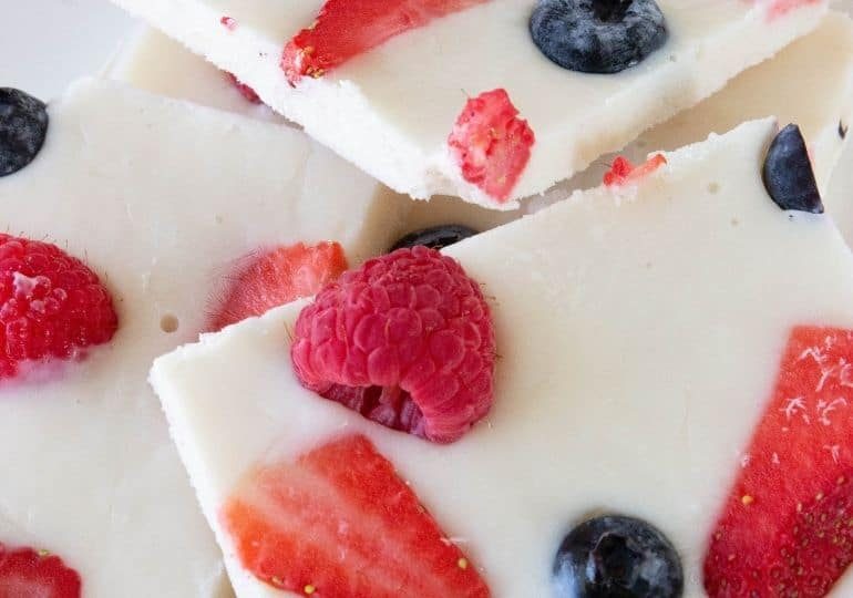 Frozen Yogurt Bark Healthy Snack Idea