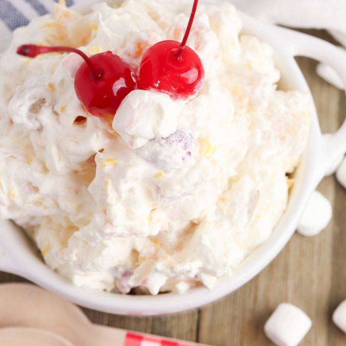 Fruit Salad, plus cool whip, with canned fruit