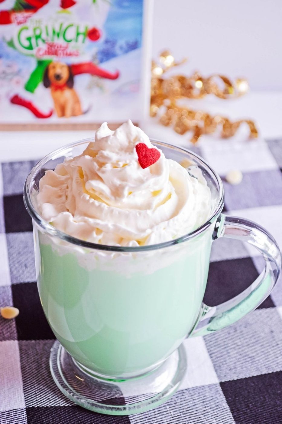 Christmas hot chocolate on table