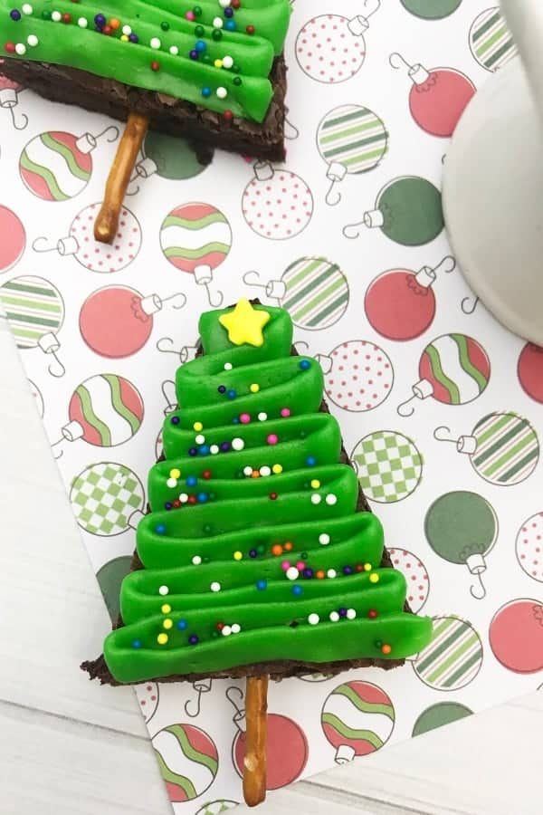 Homemade Christmas Tree Brownies