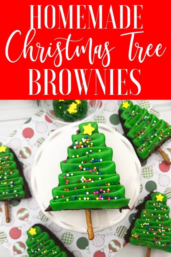 Homemade Christmas Tree Brownies