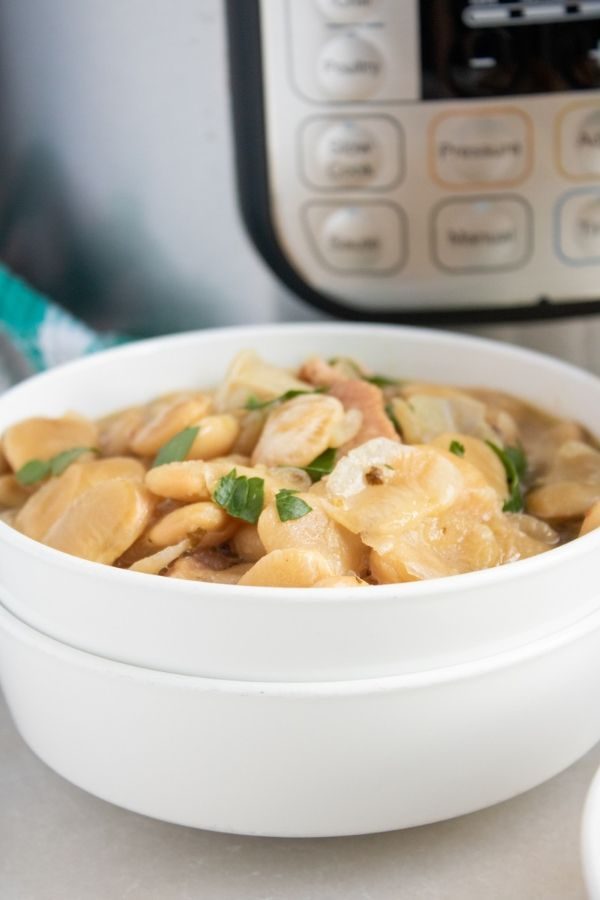 homemade butter beans and ham
