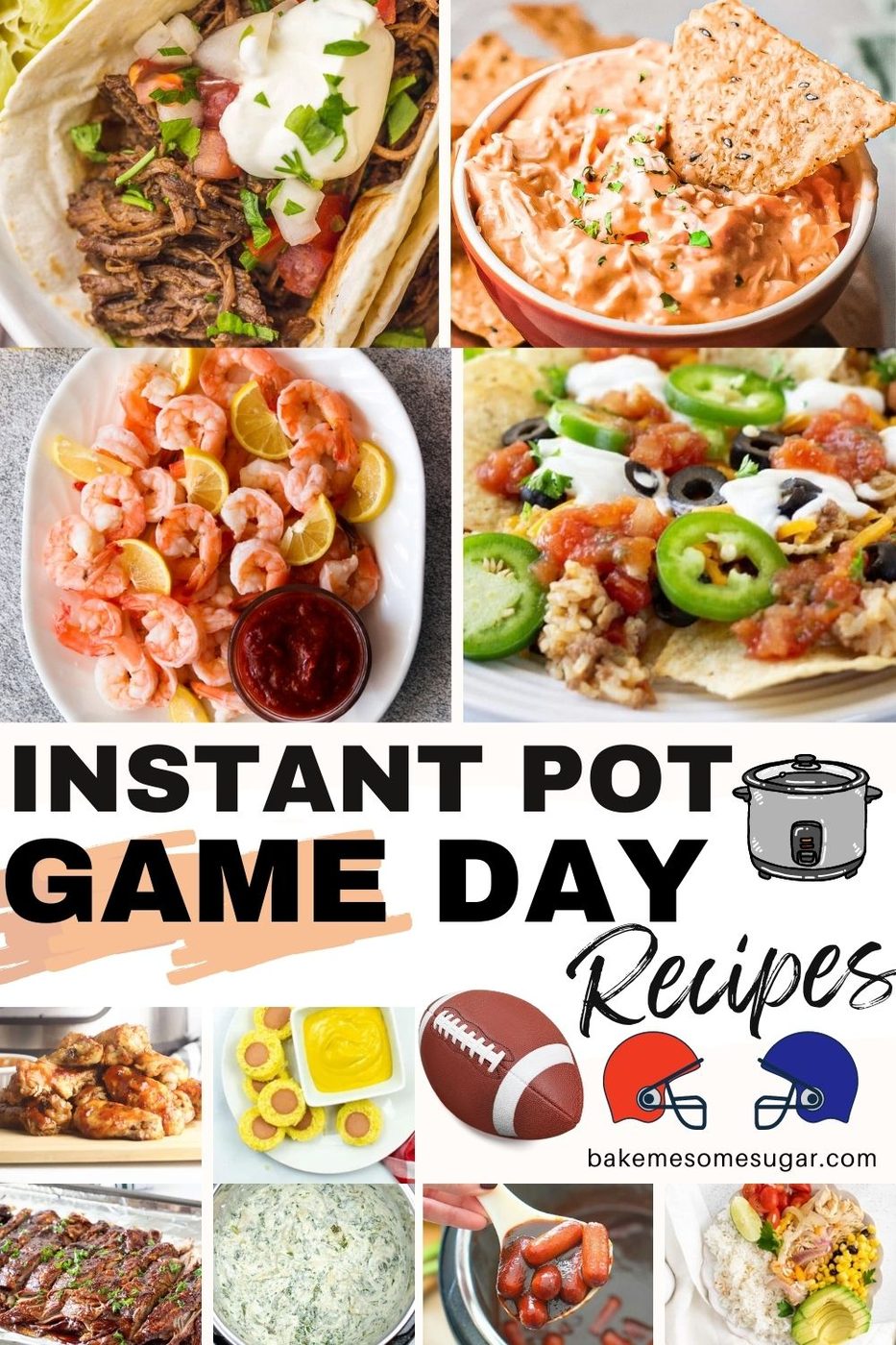game day recipe collage 