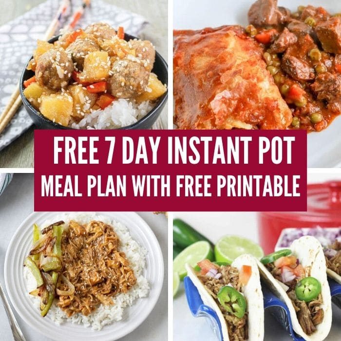 Free 7-Day Instant Pot Meal Plan
