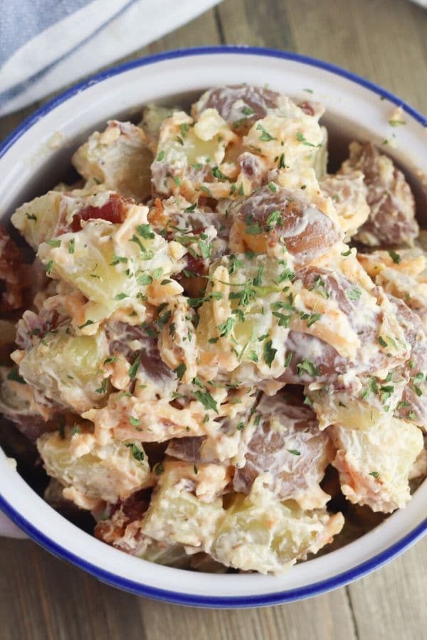 Instant Pot Potato Salad, plus cheese and bacon