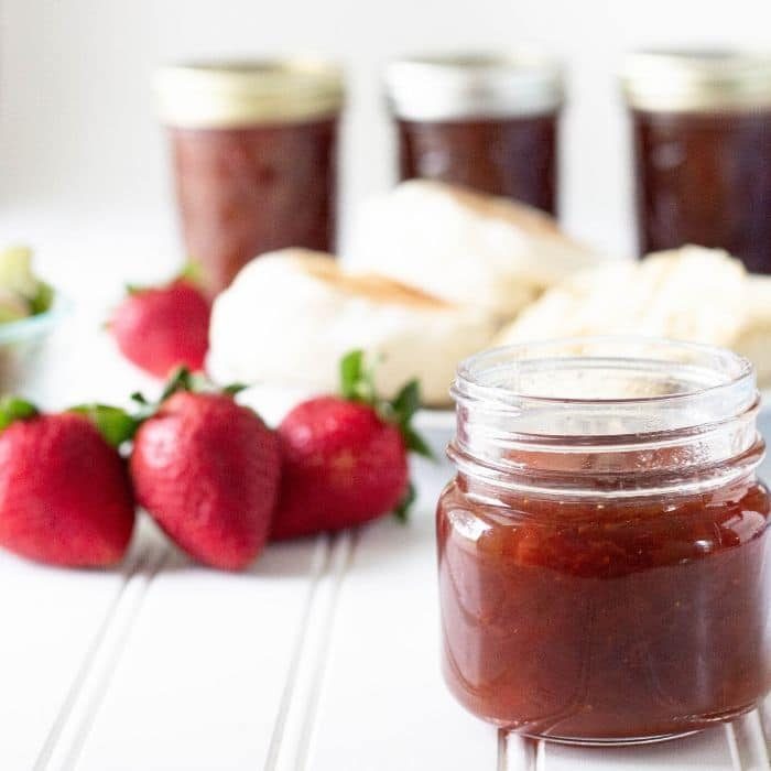 Instant Pot Strawberry Rhubarb Jam for Canning, and