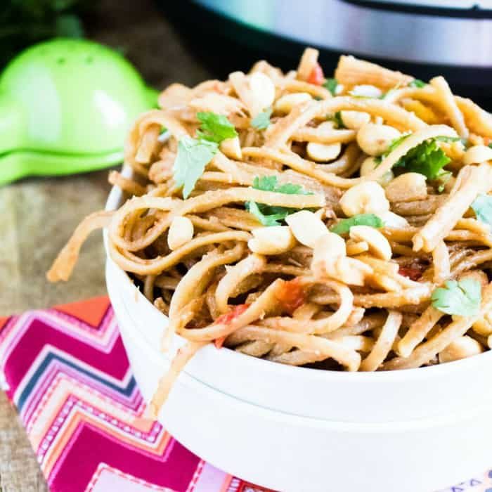 Instant Pot Thai Peanut Noodles - Make In Under 30 Minutes! 