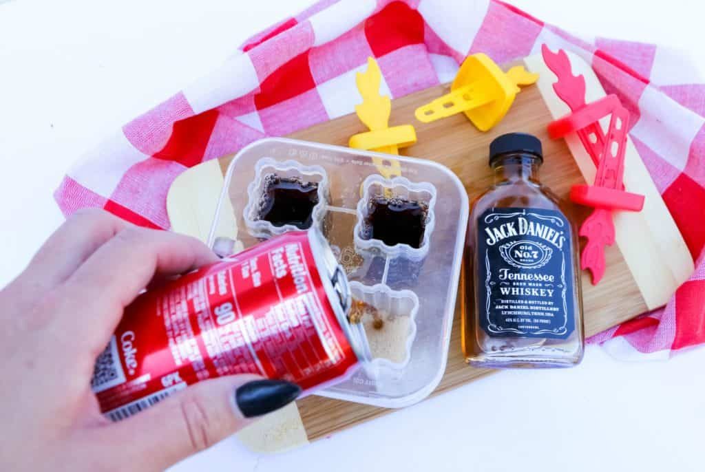 Jack and Coke Boozy Ice Pops