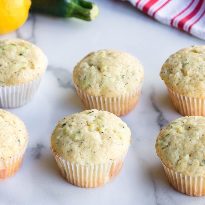 Lemon Poppy Seed Zucchini Muffins