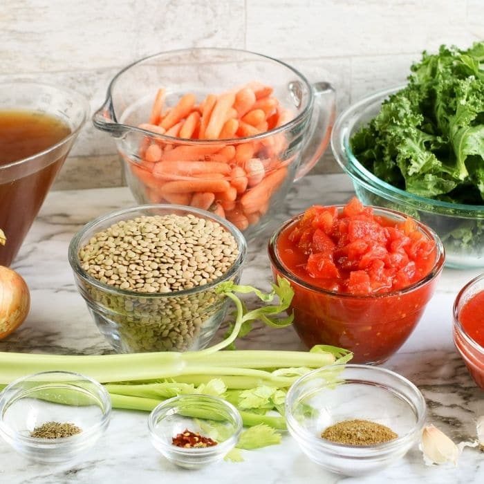 soup ingredients on table 