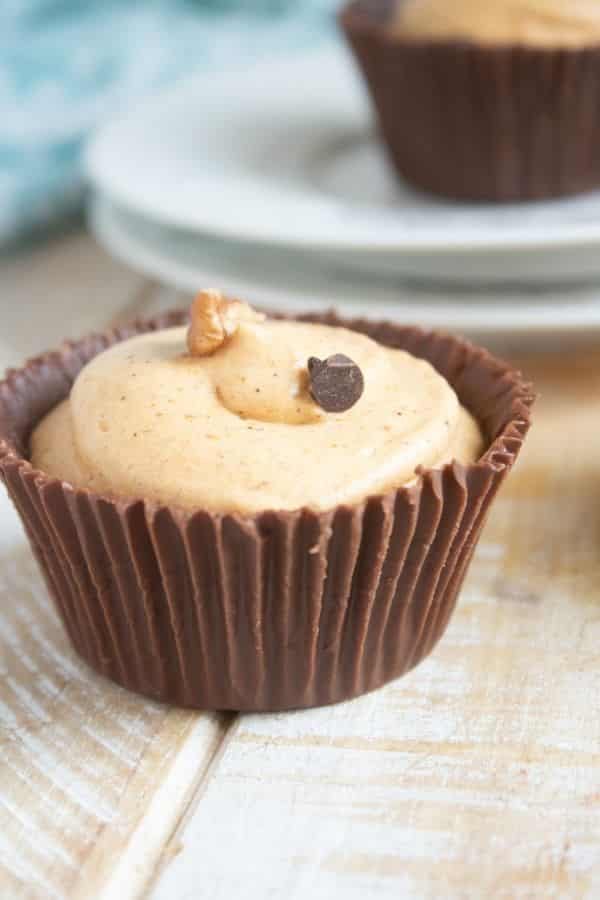 Pumpkin Mousse in Homemade Chocolate Cups