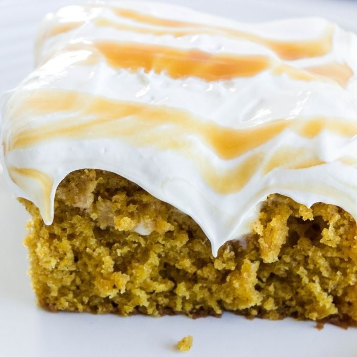 Homemade Pumpkin Poke Cake