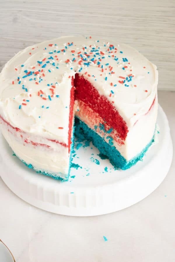 Red White & Blue Cake