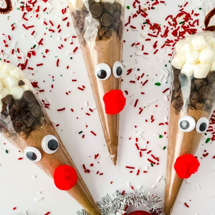 Reindeer Hot Chocolate Gift Bags