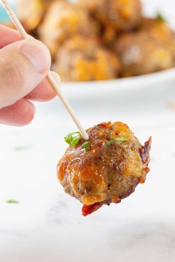 Sausage Balls Made, plus bisquick, freezer friendly