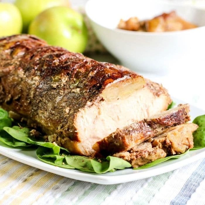 Honey Apple Slow Cooker Pork Loin