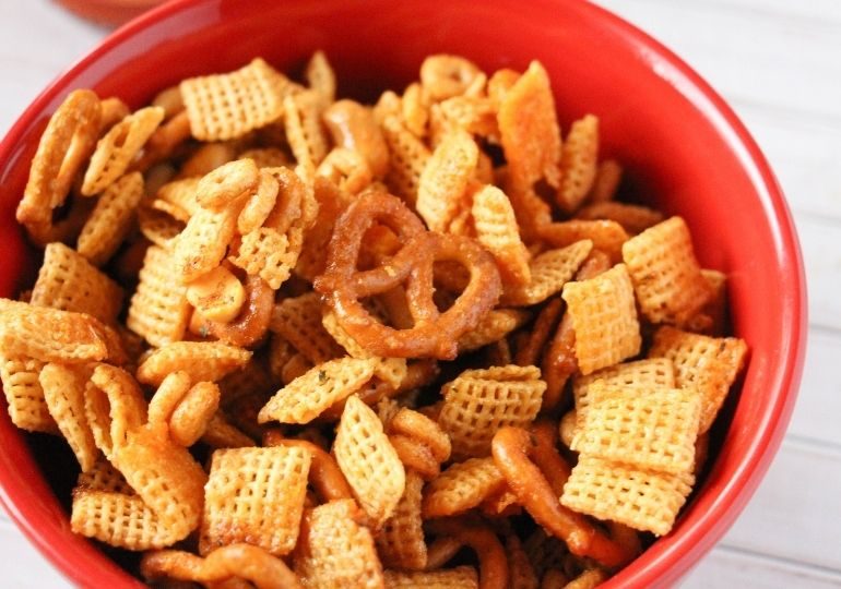 Spicy Chex Mix, snack mix
