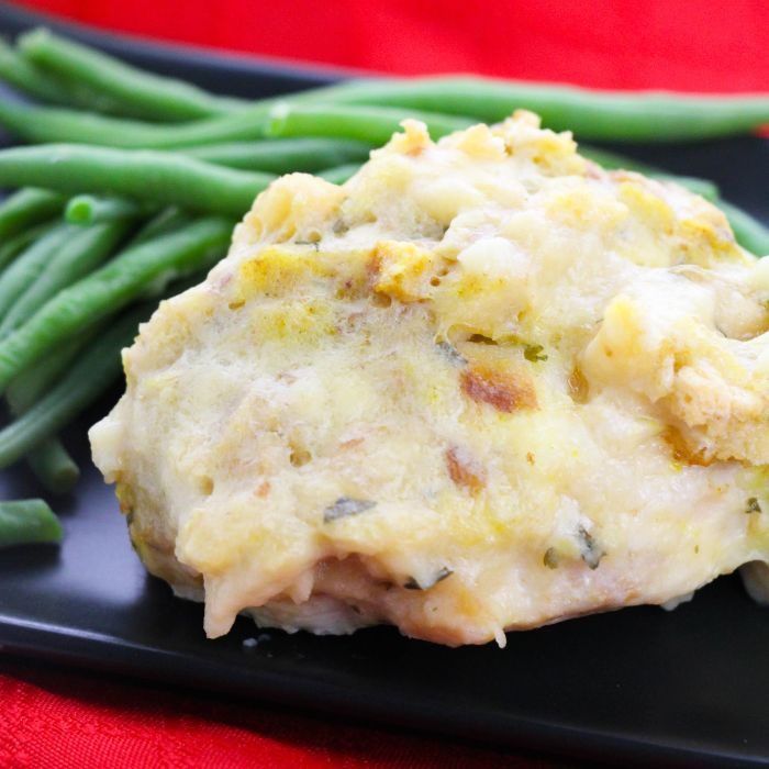 Swiss Chicken Bake and Stuffing