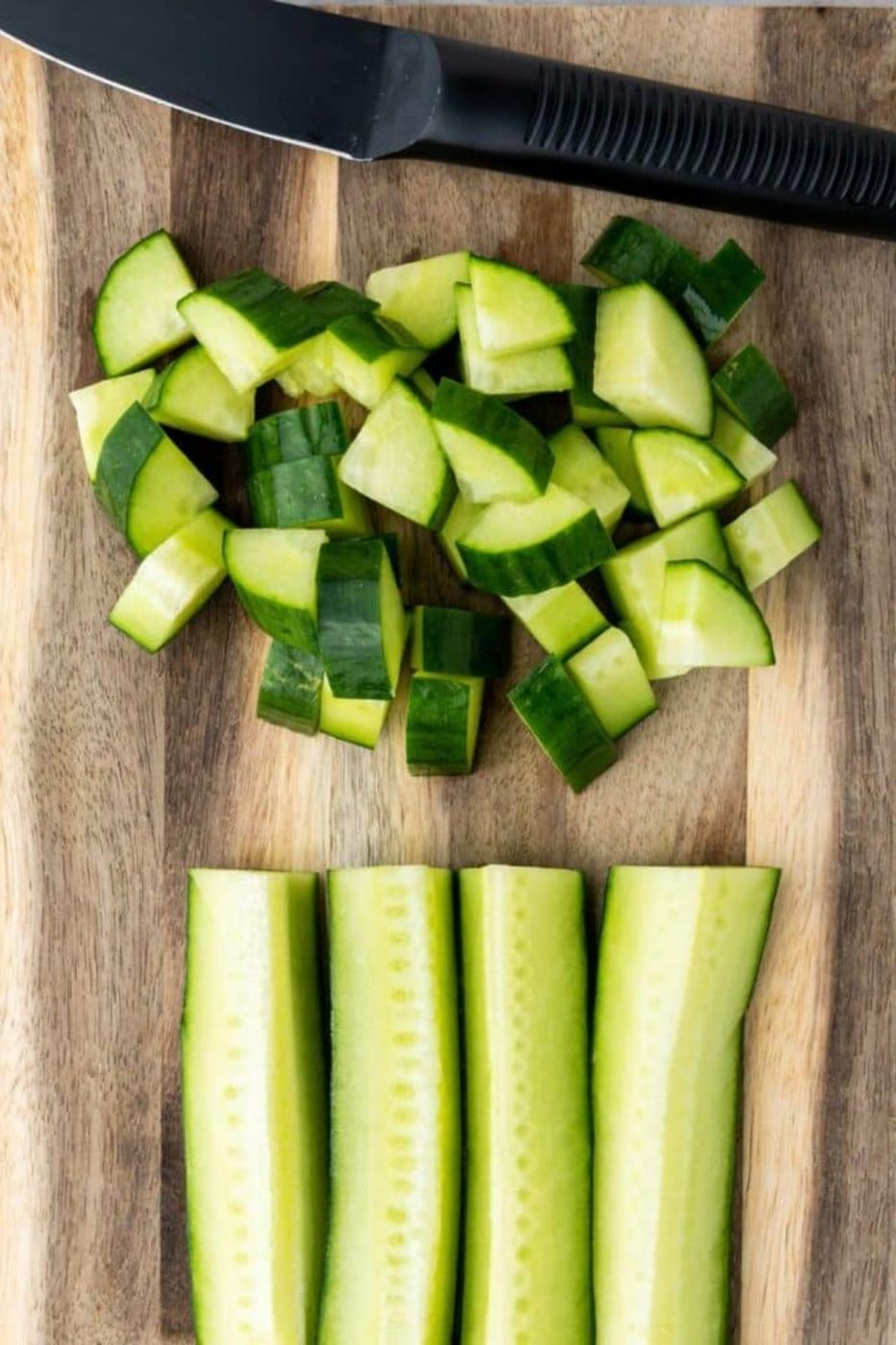 chopped cucumber