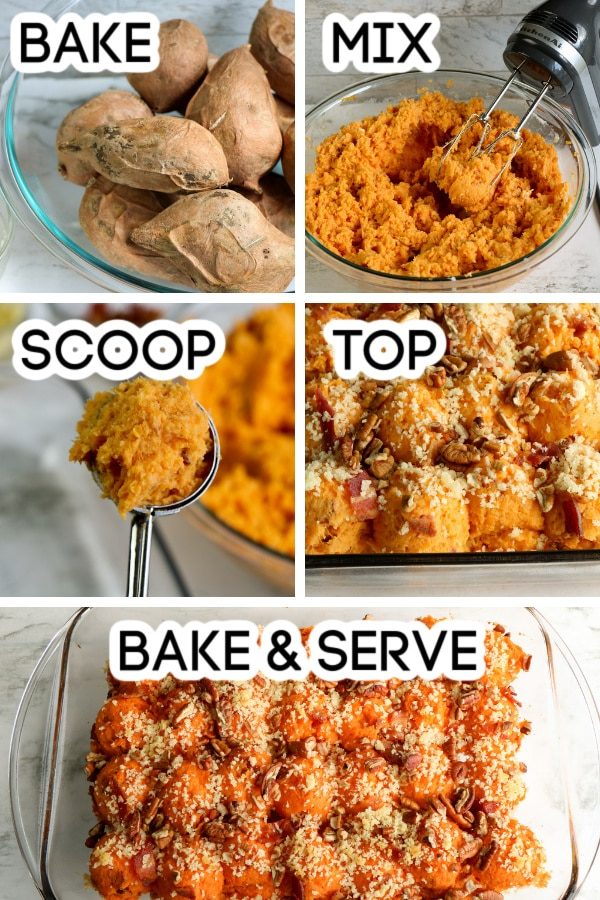 twice baked sweet potatoes bacon overhead picture