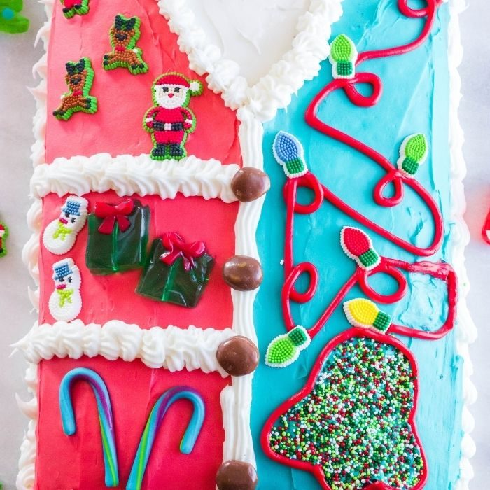 Festive Ugly Sweater Cake
