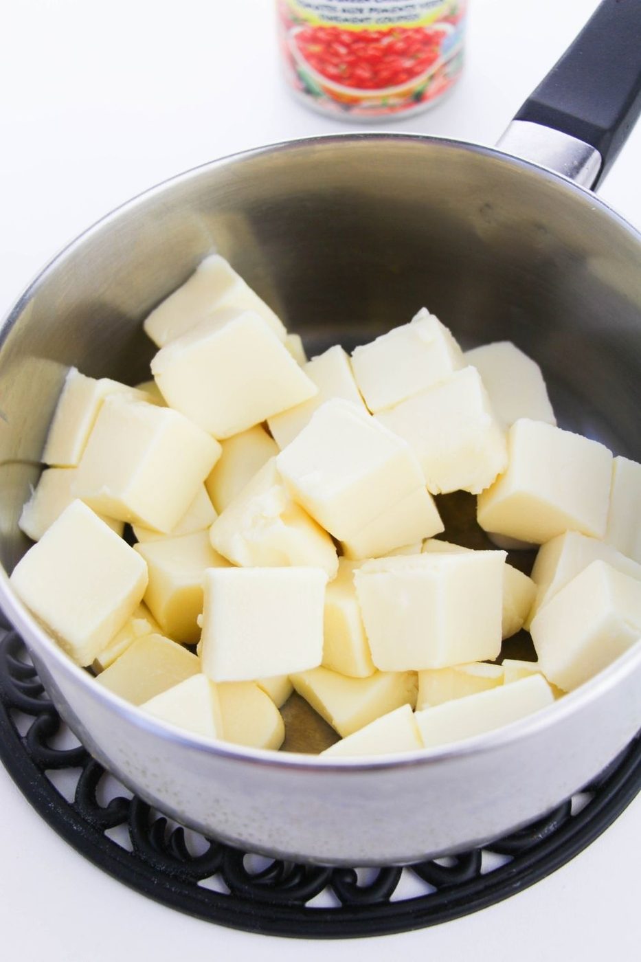 white velveeta dip in a pan 