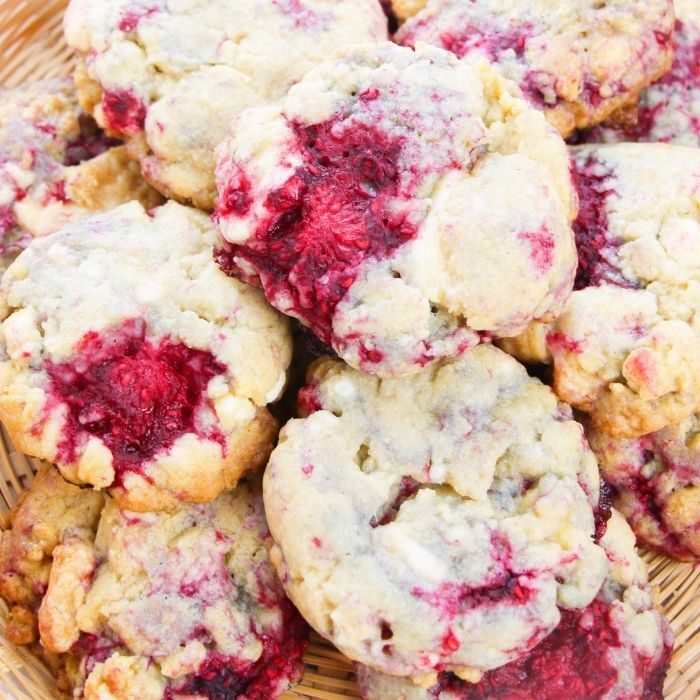 White Chocolate Raspberry Cookies