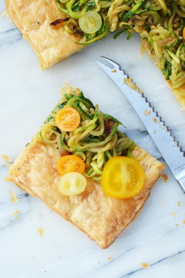 Zucchini Tart and Rainbow Cherry Tomatoes