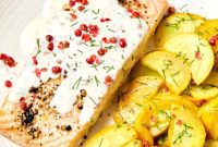 Blush Peppercorn Roasted Salmon