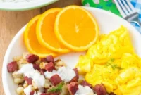 Classic Corned Beef Hash with Zesty Horseradish Sauce