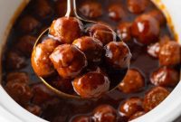 Smoky Sweet Slow Cooker BBQ Meatballs